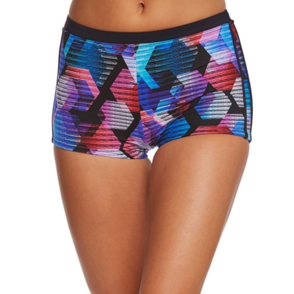 Gottex Two Piece Swimsuit High Neck Top Boy Short - Picture 6 of 8